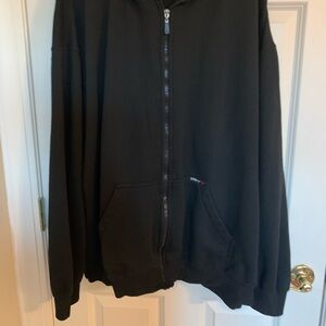 Hooded men’s front zip jacket